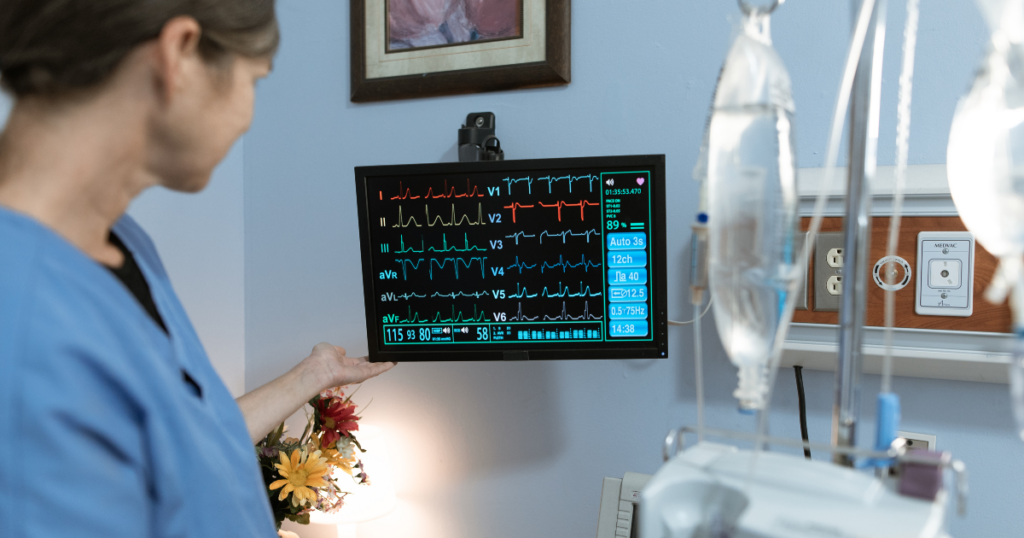 Nurse monitoring their patient