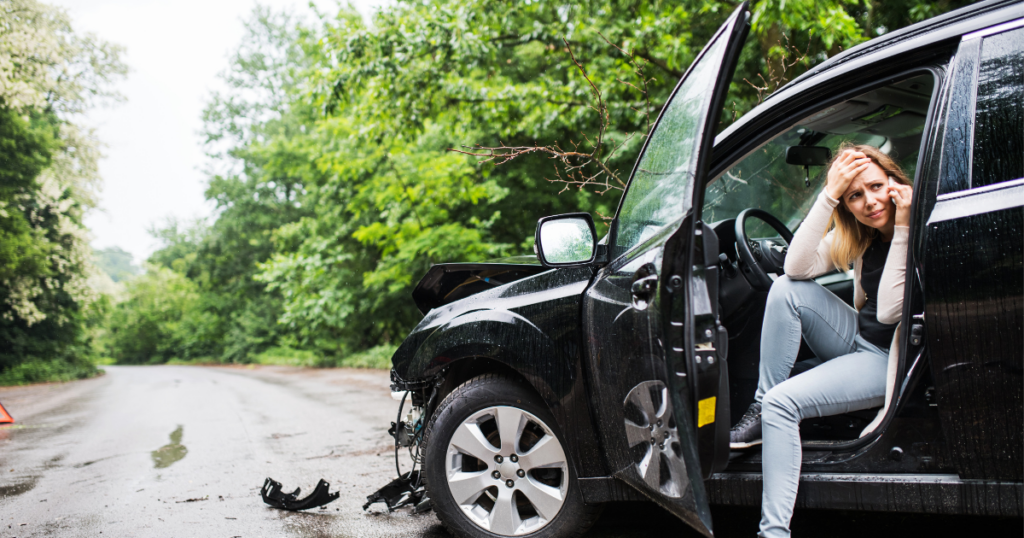 Woman in car accident
